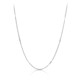 45cm Solid Polished Curb Link Chain in Sterling Silver - Wallace Bishop