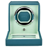 WOLF Cub Seltzer Single Watch Winder with Cover Teal/Mint