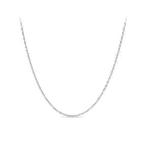 45cm Curb Link Chain in 9ct White Gold