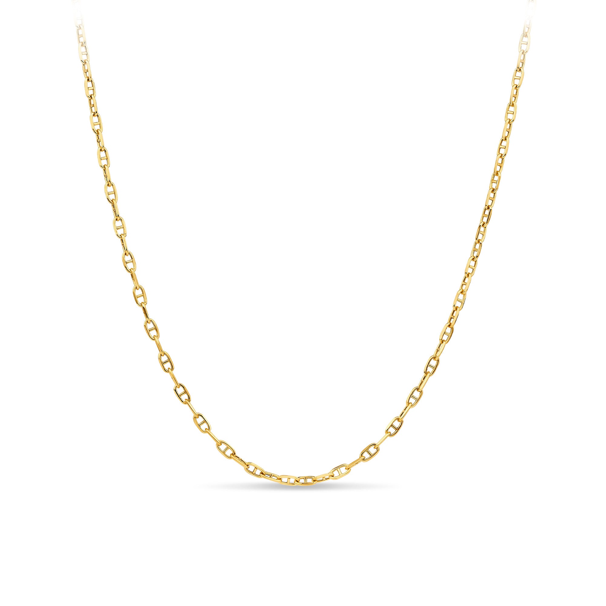 Solid Anchor Chain Necklace in 9ct Yellow Gold