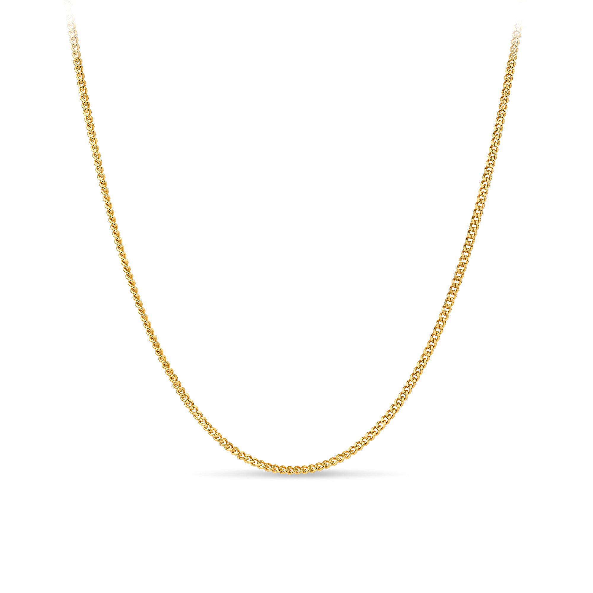 Solid Curb Link Chain in 9ct Yellow Gold