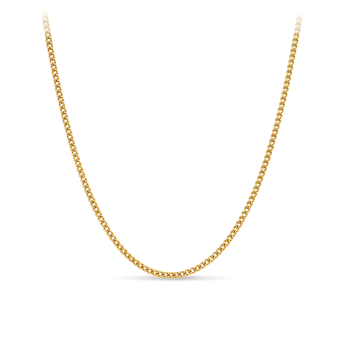Solid Curb Link Chain in 9ct Yellow Gold