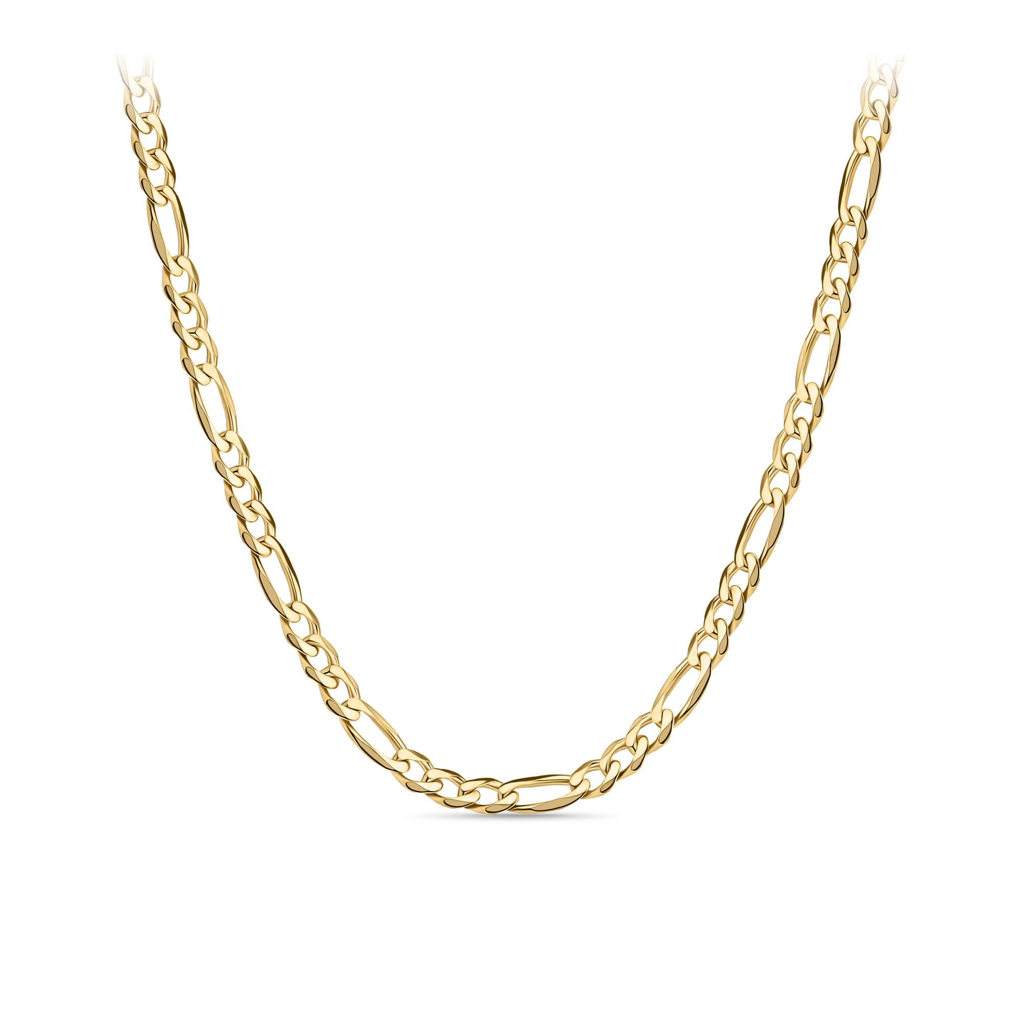 Solid Figaro Link Chain in 9ct Yellow Gold