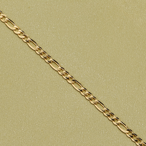 Solid Figaro Link Chain in 9ct Yellow Gold