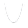 60cm Oval Belcher Link Chain in 9ct White Gold