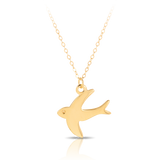 Bird Charm Necklace in 9ct Yellow Gold