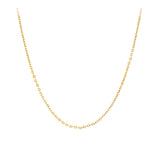 Flat Diamond Cut Cable Chain in 9ct Yellow Gold