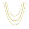 Layered Paperclip, Herringbone & Anchor Necklace