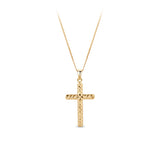 Twist Cross Pendant in 9ct Yellow Gold