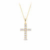 Cubic Zirconia Cross Pendant in 9ct Yellow Gold