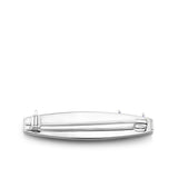 Front-on view of the Wallace Bishop Bluebird of Happiness ID Plate Brooch in Sterling Silver, reference 49BRBB01