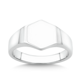 Hexagon Shaped Ring in Sterling Silver