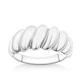 Croissant Ring in Sterling Silver