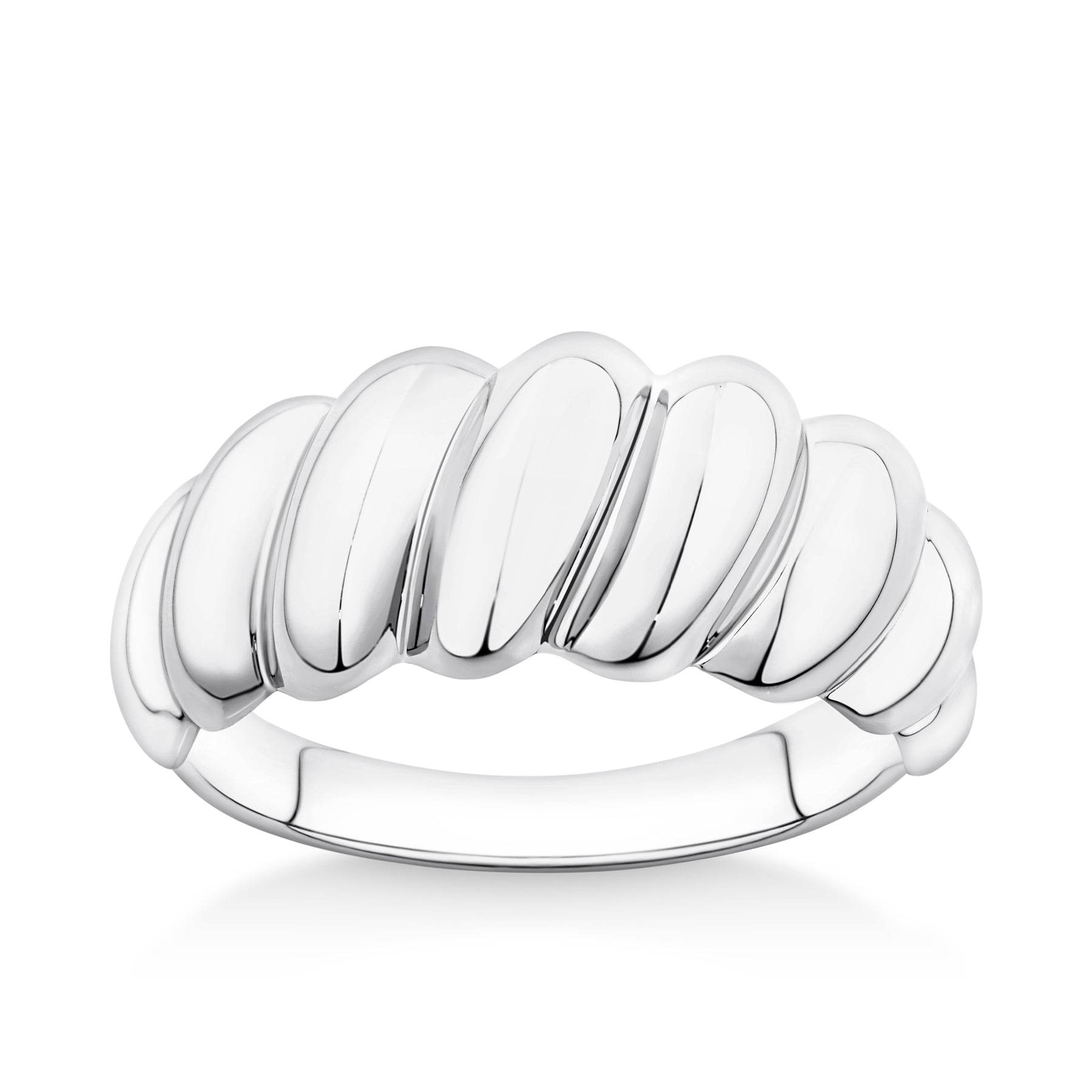 Croissant Ring in Sterling Silver