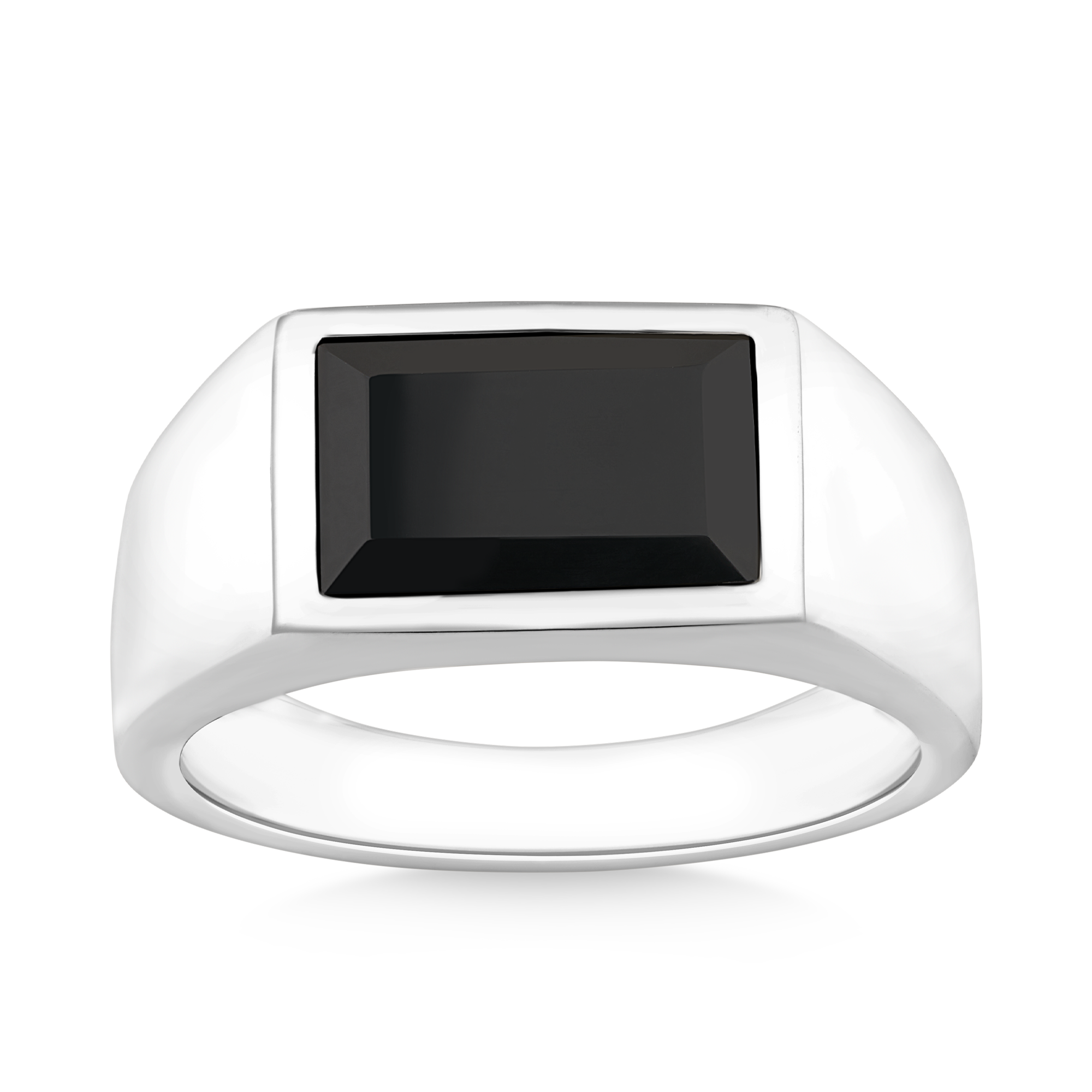 Onyx Signet Ring in Sterling Silver