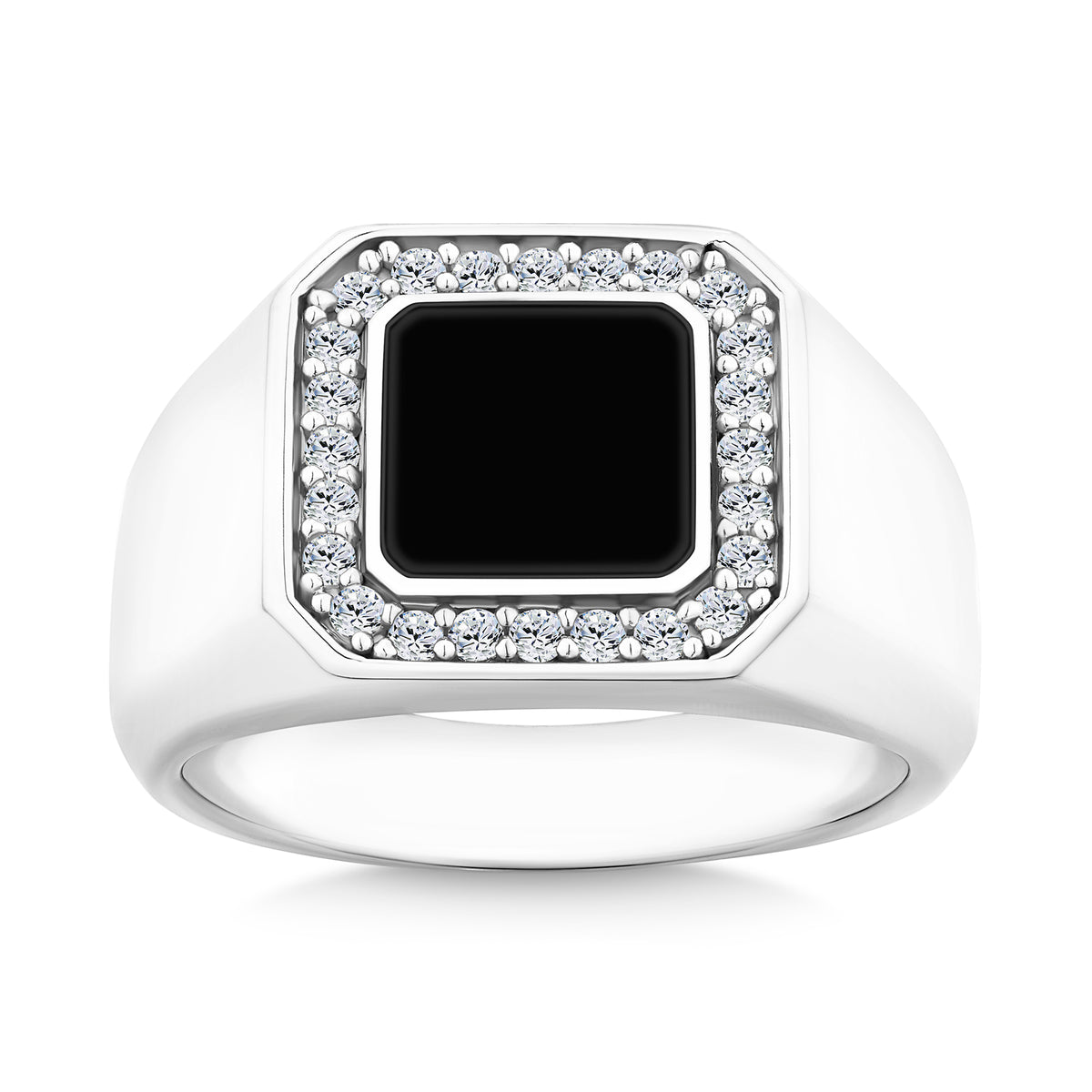 Onyx Signet Ring in Sterling Silver