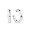 Large Round Hoop Earrings in Sterling Silver