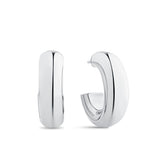 Small Round Hoop Earrings in Sterling Silver