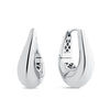 Twist Huggie Earrings in Sterling Silver