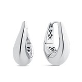Twist Huggie Earrings in Sterling Silver