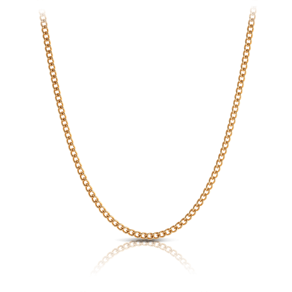 50cm gold curb online chain