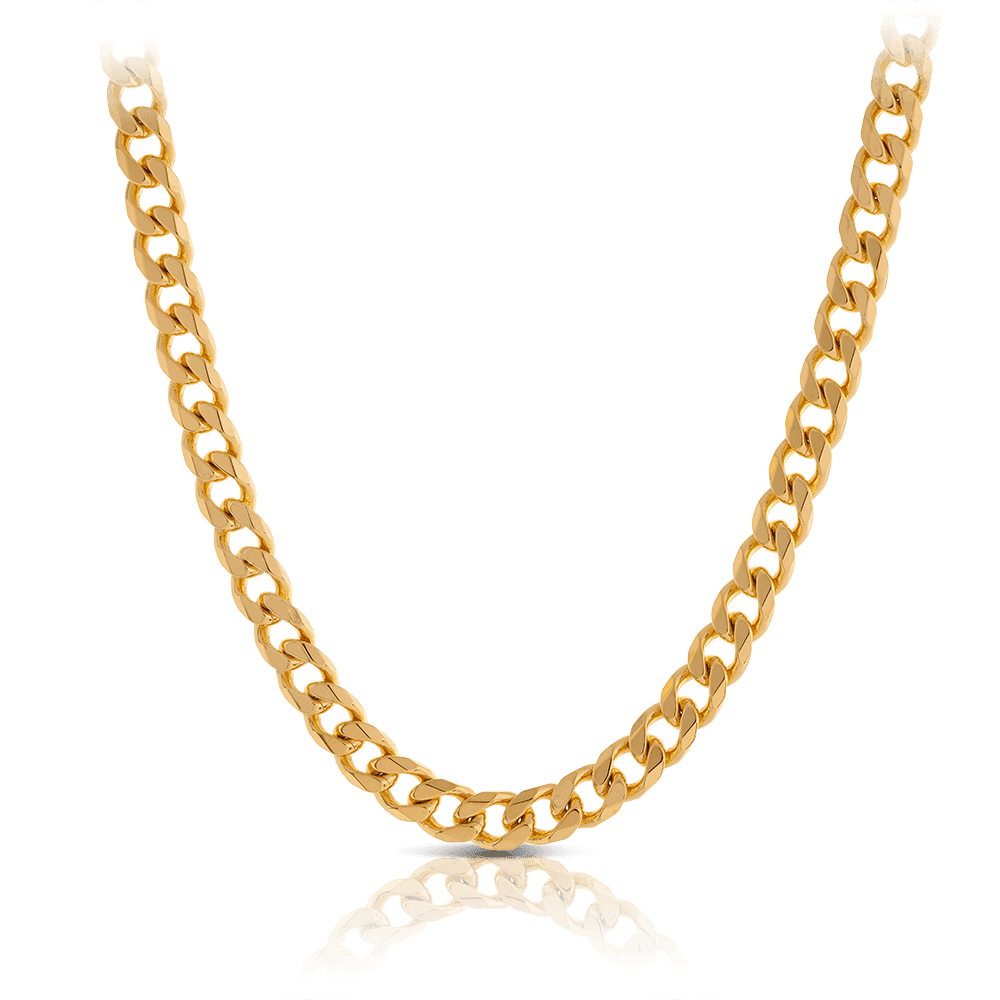 50cm Curb Link Chain in 9ct Yellow Gold