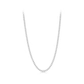 50cm Diamond Cut Bevelled Curb Chain in Sterling Silver - Wallace Bishop