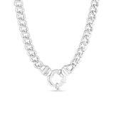 50cm Euro Bolt Curb Link Chain in Sterling Silver