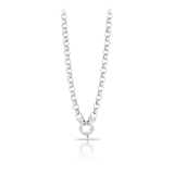 50cm Euro Round Belcher Link Necklet in Sterling Silver