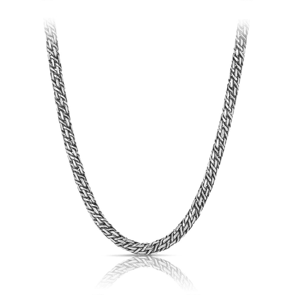 50cm Fancy Polished Chain in Sterling Silver - Wallace Bishop