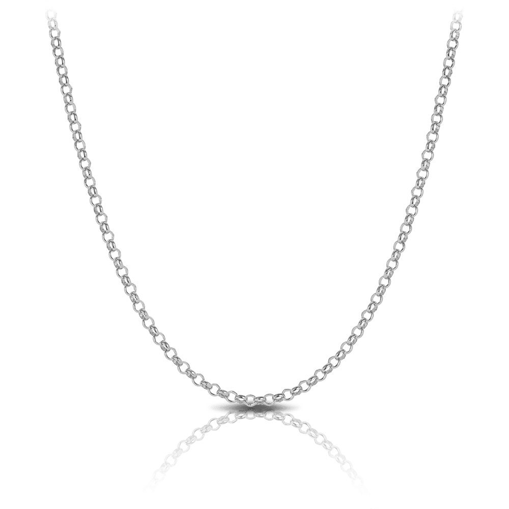 50cm Solid Belcher Chain in 9ct White Gold - Wallace Bishop