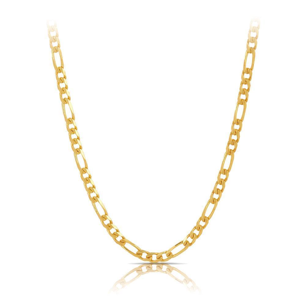 50cm Solid Figaro Chain in 9ct Yellow Gold - Wallace Bishop
