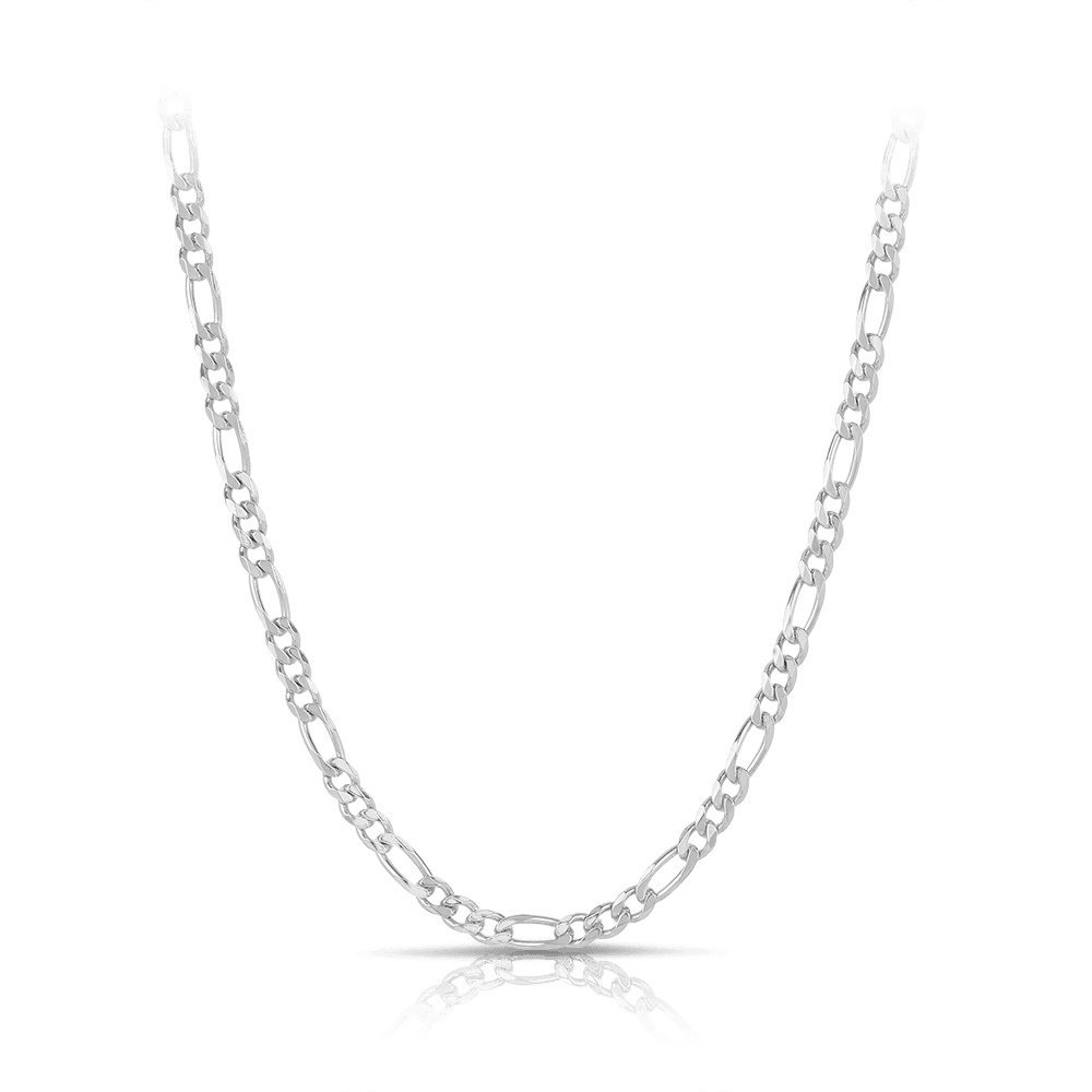 50cm Solid Figaro Link Chain in Sterling Silver - Wallace Bishop