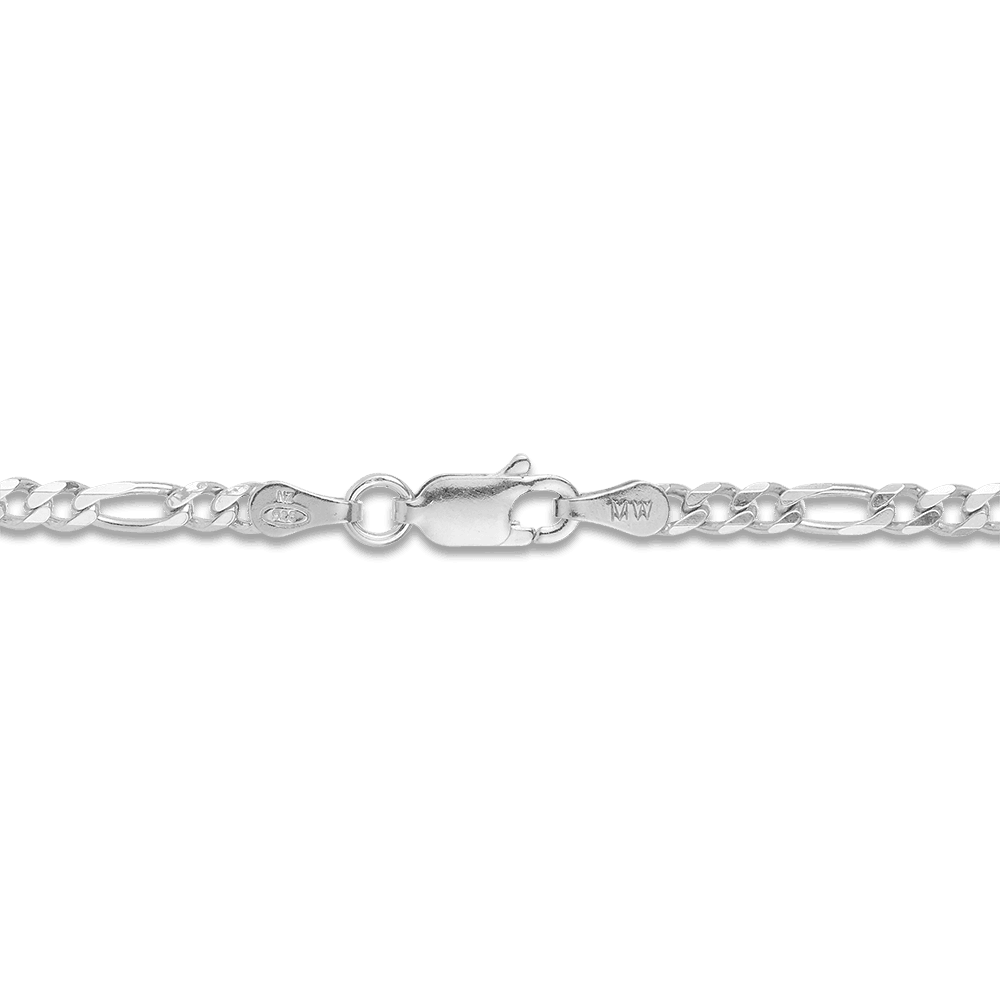 50cm Solid Figaro Link Chain in Sterling Silver