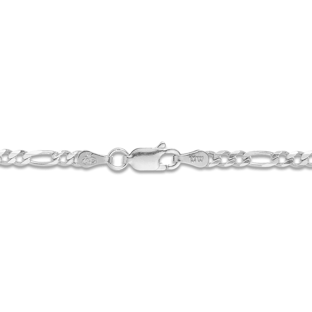 50cm Solid Figaro Link Chain in Sterling Silver - Wallace Bishop