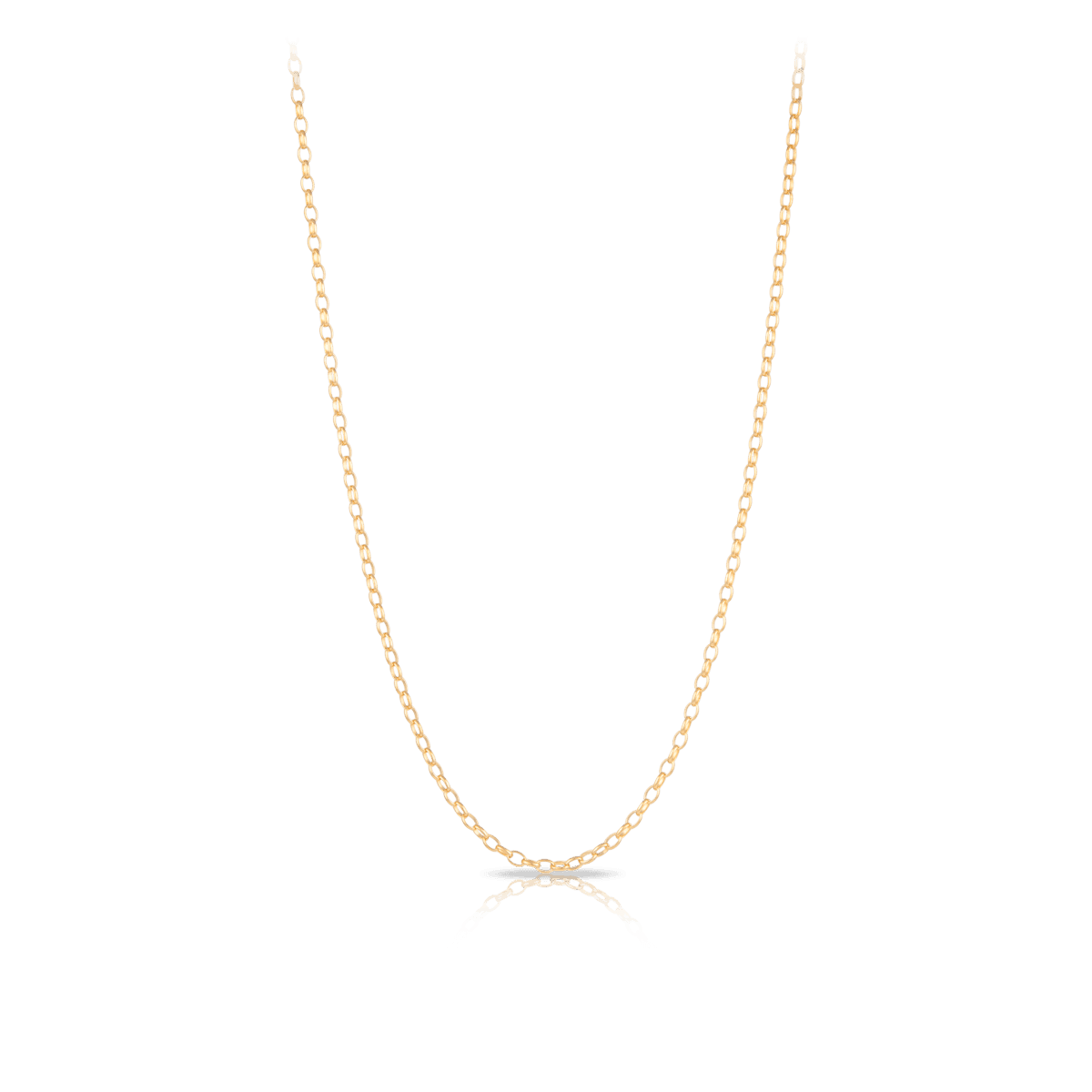 50cm Solid Oval Belcher Link Chain in 9ct Yellow Gold