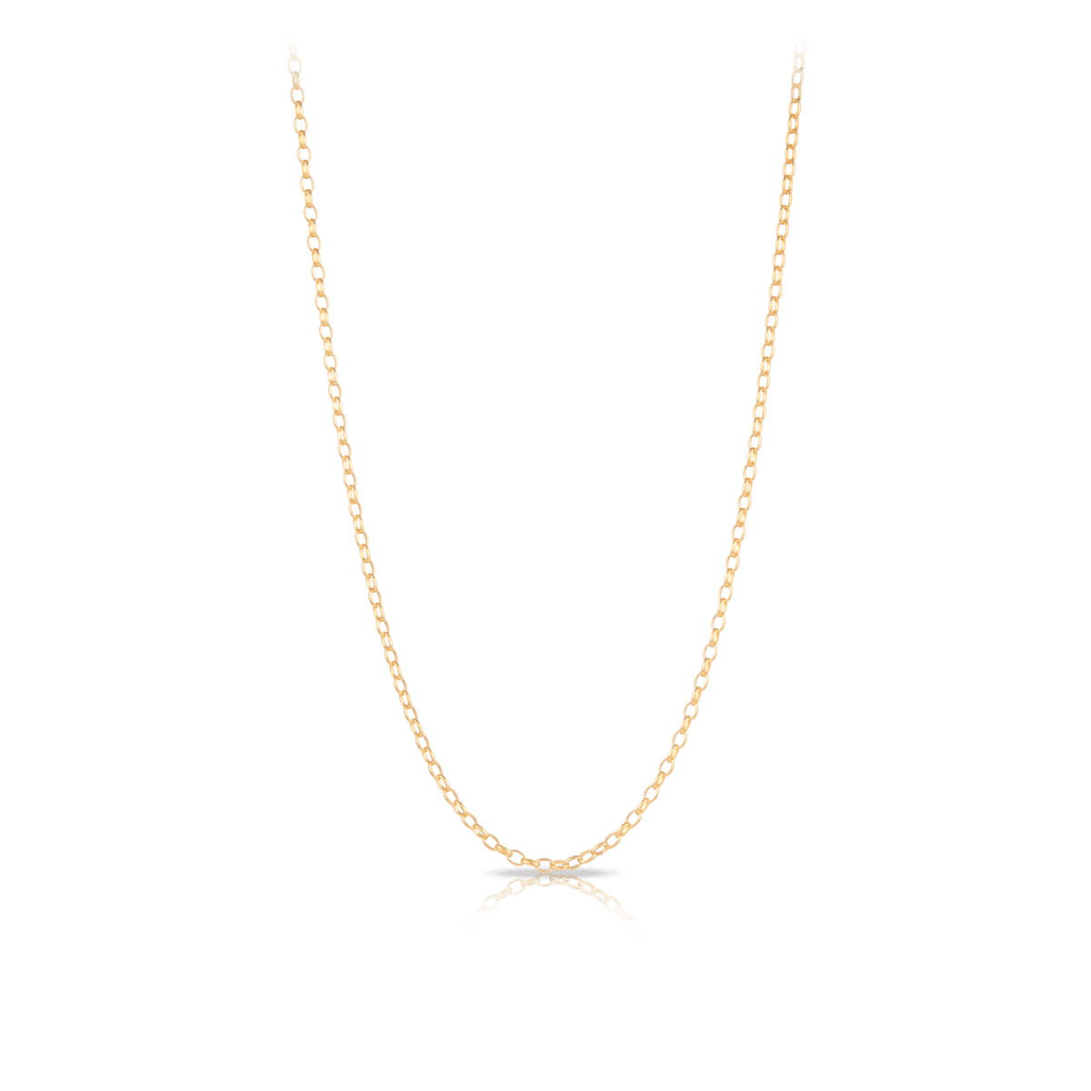 50cm Solid Oval Belcher Link Chain in 9ct Yellow Gold - Wallace Bishop