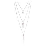 50cm Triple Strand Charm Necklace in Sterling Silver - Wallace Bishop