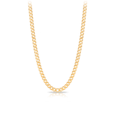 55cm Concave Curb Link Chain in 9ct Yellow Gold - Wallace Bishop