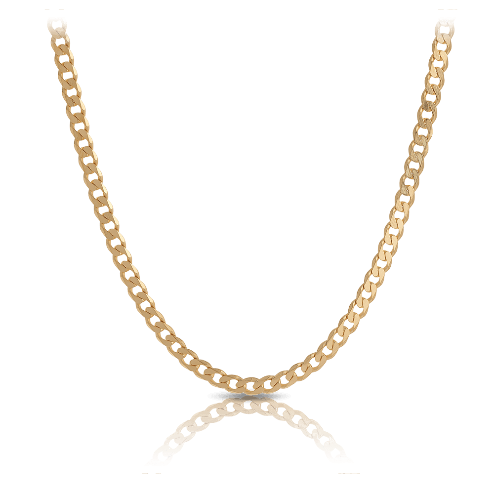 55cm Curb Link Chain in 9ct Yellow Gold