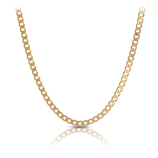 【HENSON】 CURB LINK NECKLACE【time is on】 55cm-curb-link-chain-in-9ct-