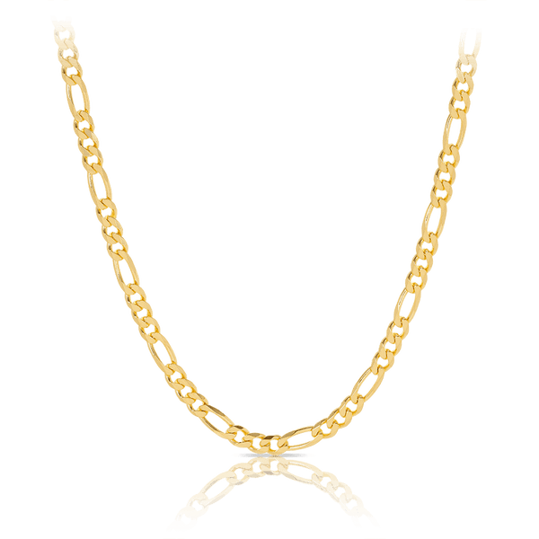 55cm Figaro Chain in 9ct Yellow Gold – Wallace Bishop