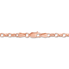 55cm Oval Belcher Solid Chain in 9ct Rose Gold - Wallace Bishop