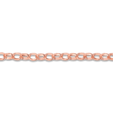 55cm Oval Belcher Solid Chain in 9ct Rose Gold - Wallace Bishop