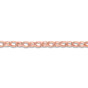 55cm Oval Belcher Solid Chain in 9ct Rose Gold - Wallace Bishop