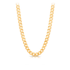 55cm Solid Bevelled Curb Chain in 9ct Yellow Gold