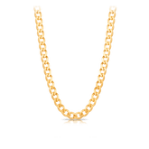 55cm Solid Bevelled Curb Chain in 9ct Yellow Gold - Wallace Bishop