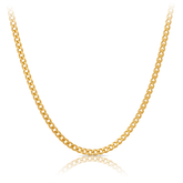 55cm Solid Curb Link Chain in 9ct Yellow Gold - Wallace Bishop