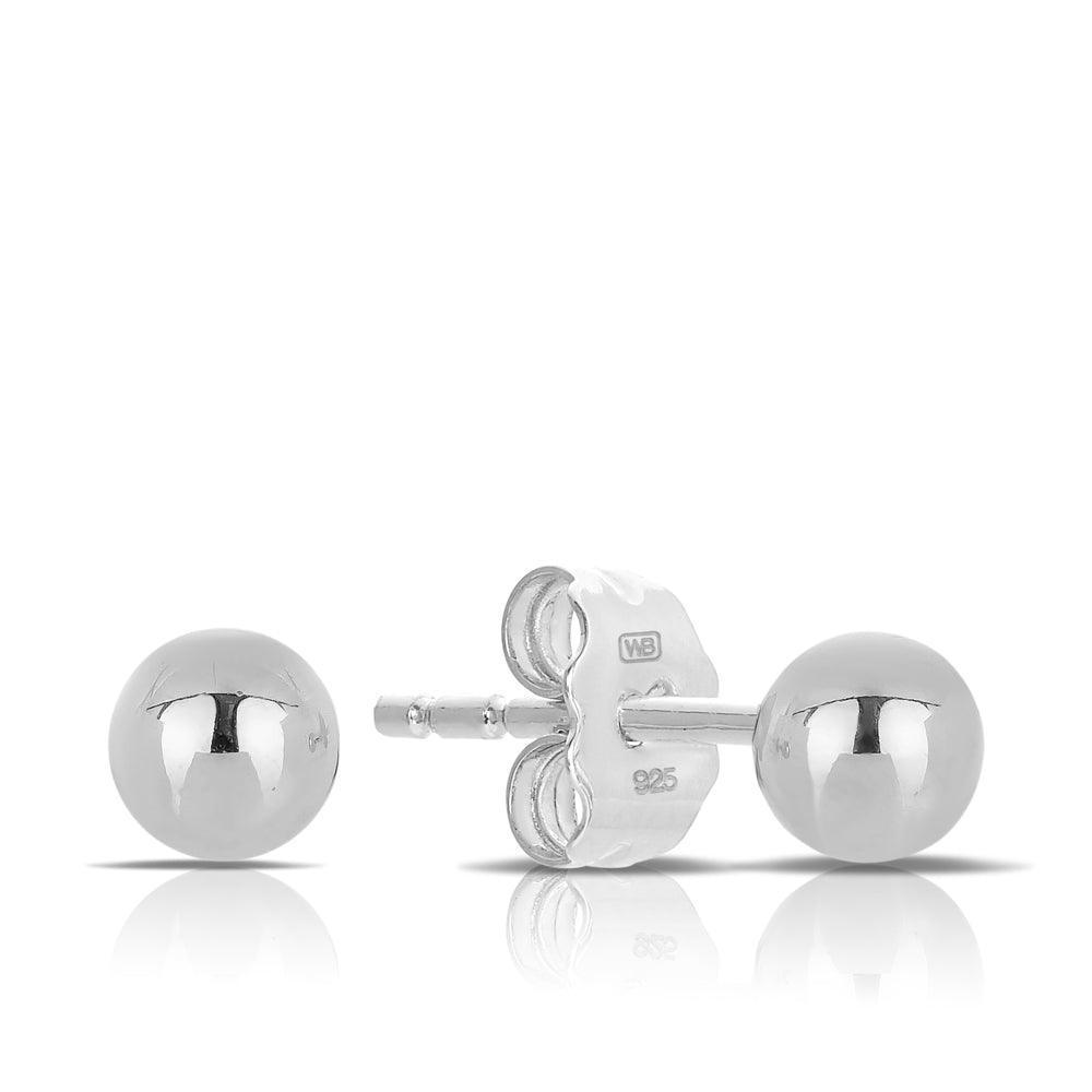 5mm Sterling Silver Ball Studs - Wallace Bishop