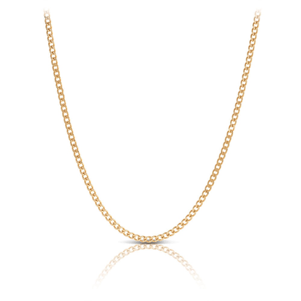 60cm Curb Link Chain in 9ct Yellow Gold - Wallace Bishop